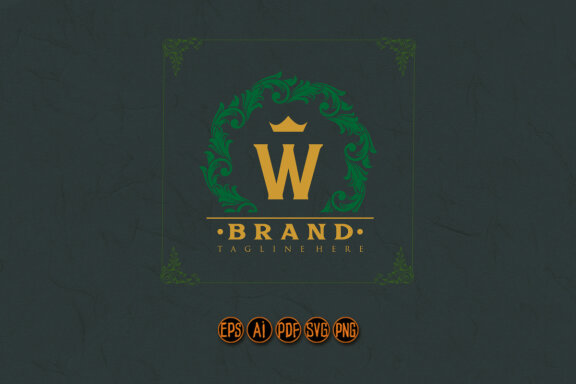 Shield Flora Ornate Logo Vintage Company