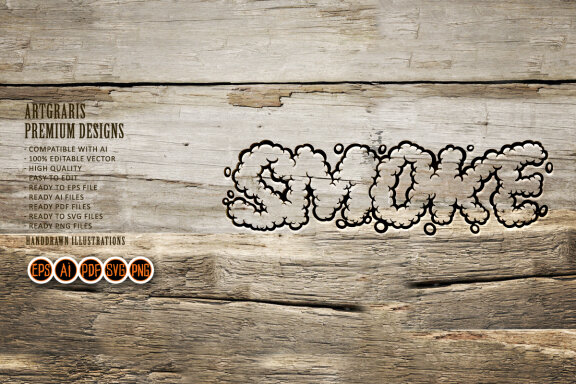 Silhouette Vape smoke shape letters