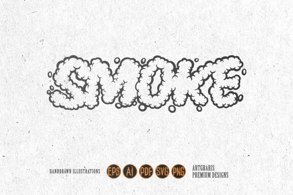 Silhouette Vape smoke shape letters