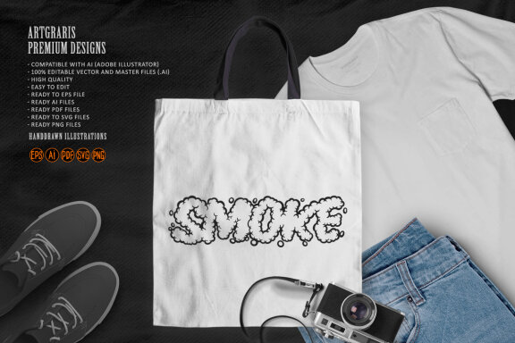 Silhouette Vape smoke shape letters