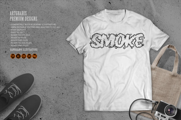 Silhouette Vape smoke shape letters