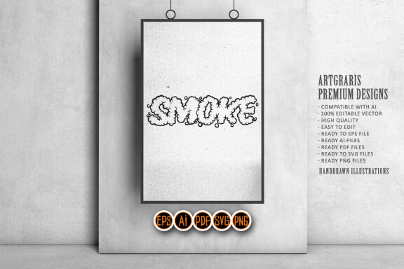 Silhouette Vape smoke shape letters
