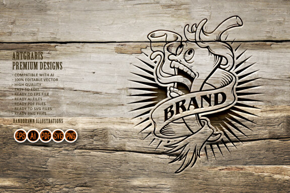 Silhouette Spicy chili logo brand