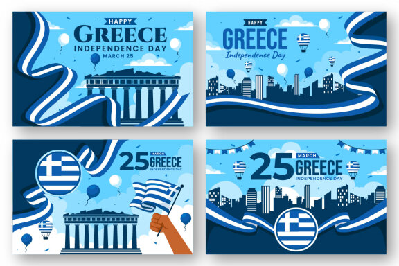 12 Greece Independence Day Illustration