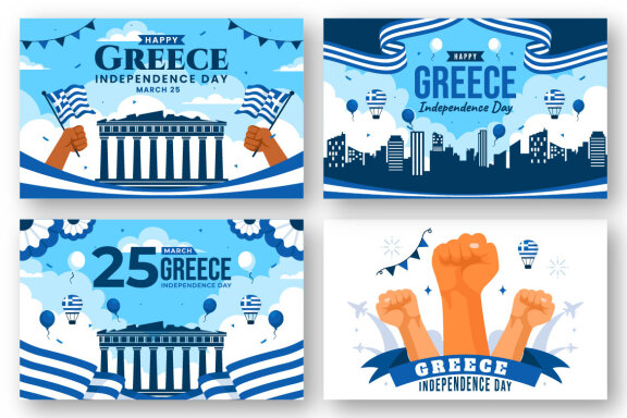 12 Greece Independence Day Illustration