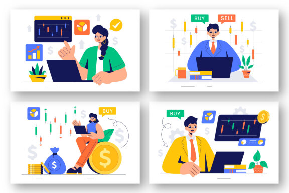 9 Financial Trader Illustration