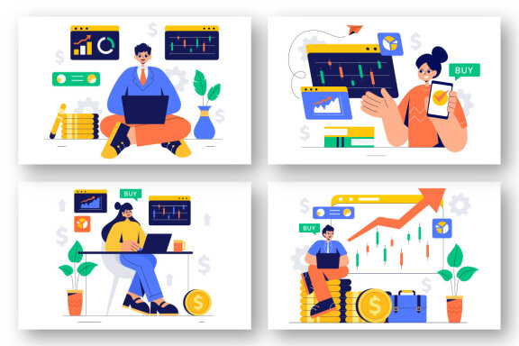 9 Financial Trader Illustration
