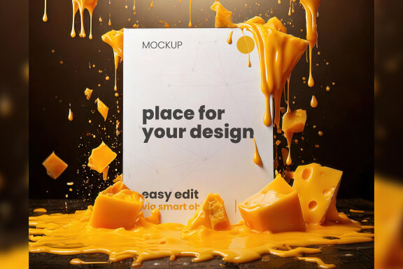 3 Melted Cheese Advertising Mockups