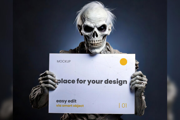 12 Halloween Creatures Mockups