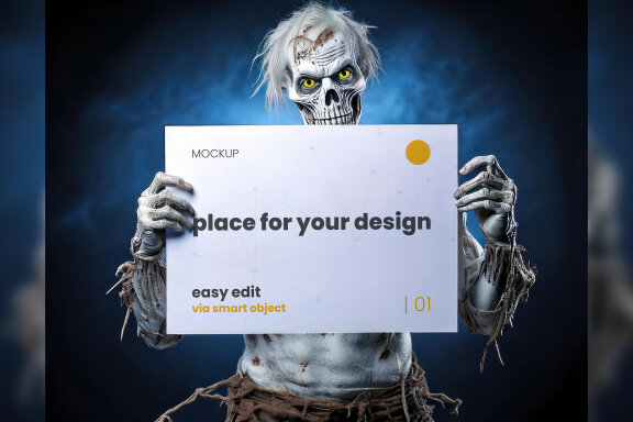 12 Halloween Creatures Mockups