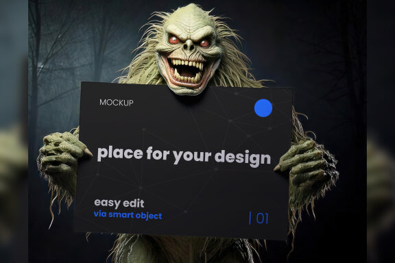 12 Halloween Creatures Mockups