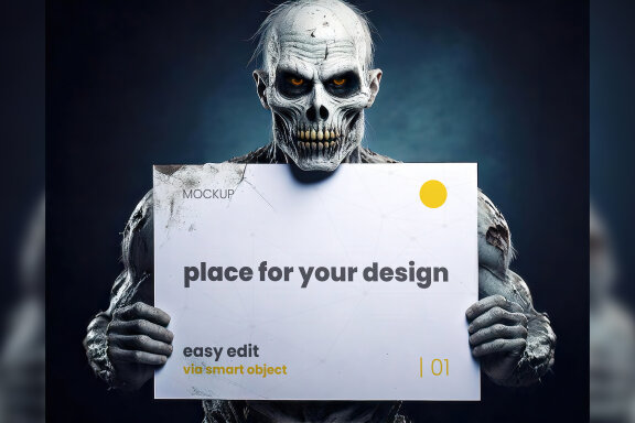 12 Halloween Creatures Mockups