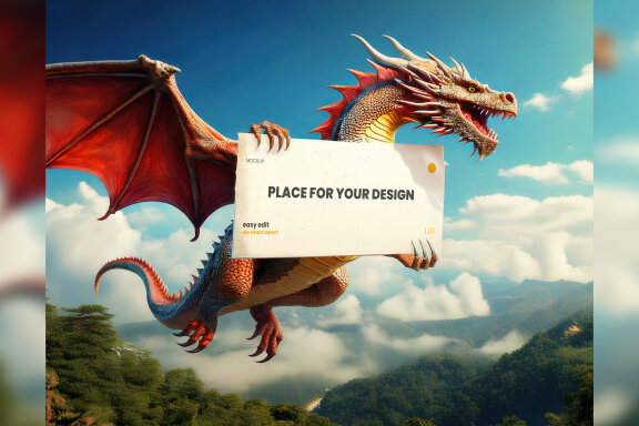 9 Kraken and Dragon Mockups