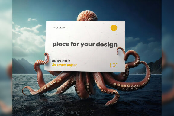 9 Kraken and Dragon Mockups