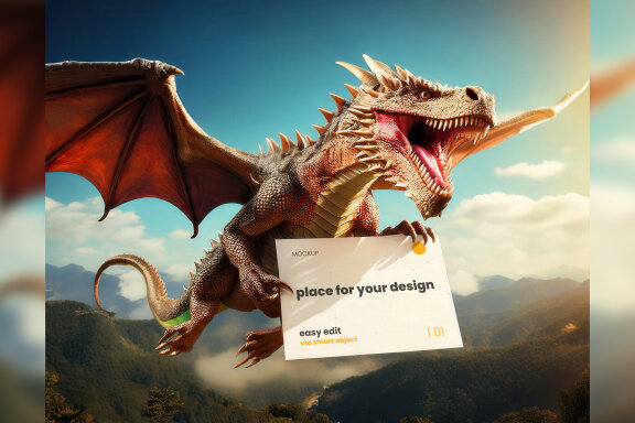 9 Kraken and Dragon Mockups