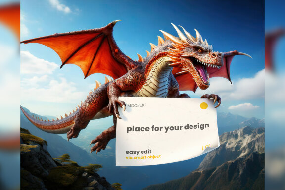 9 Kraken and Dragon Mockups