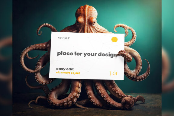 9 Kraken and Dragon Mockups