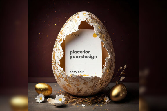 10 Easter Eggs Mockups 