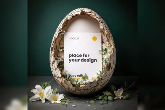 10 Easter Eggs Mockups 