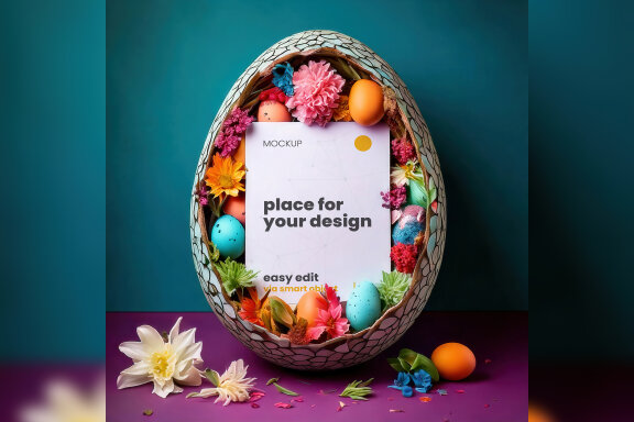 10 Easter Eggs Mockups 