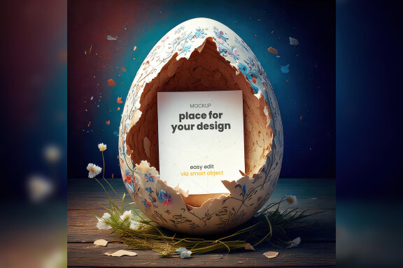 10 Easter Eggs Mockups 
