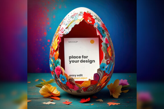 10 Easter Eggs Mockups 