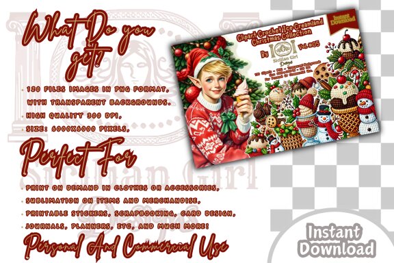 120 Clipart - Ice Creamland Christmas Collection Vol.05