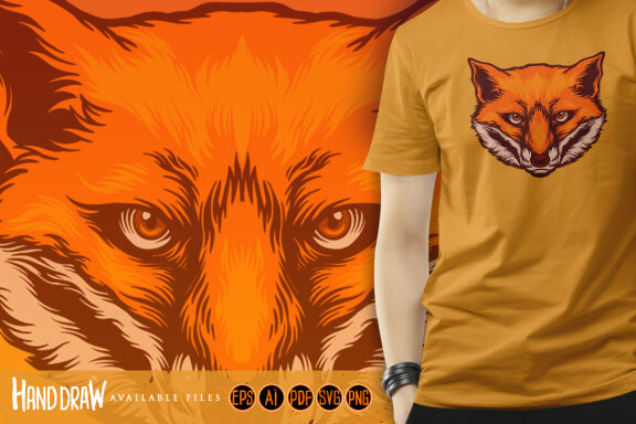 Head Foxy Sport Mascot Logo Illustrations