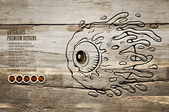 Icon Creepy eye galaxy Silhouette