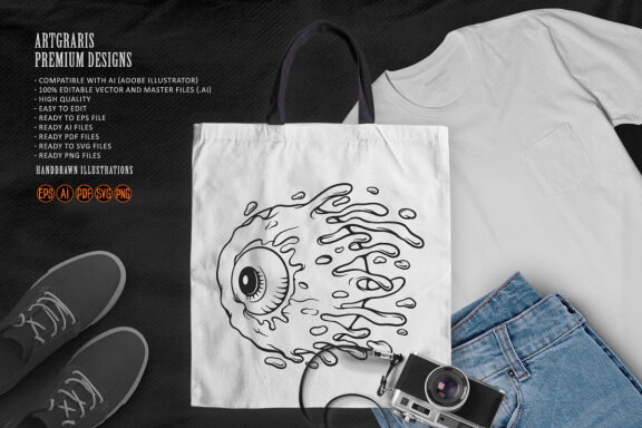 Icon Creepy eye galaxy Silhouette