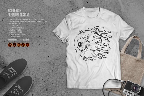 Icon Creepy eye galaxy Silhouette