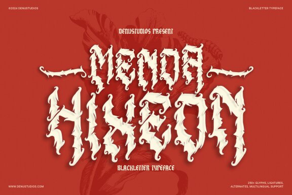 Menda Hixeon | Blackletter Typeface
