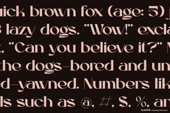 Glakion | Modern Display Serif