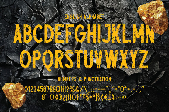 Grounded Cracked Font Family