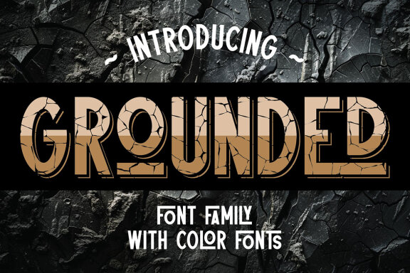 Grounded Cracked Font Family