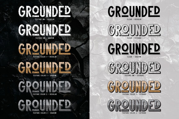 Grounded Cracked Font Family