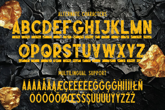 Grounded Cracked Font Family