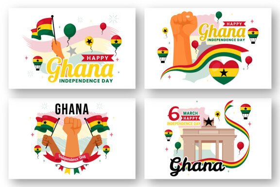 12 Ghana Independence Day Illustration