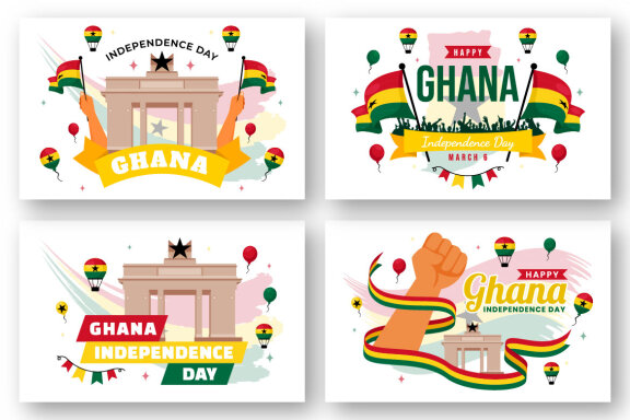 12 Ghana Independence Day Illustration