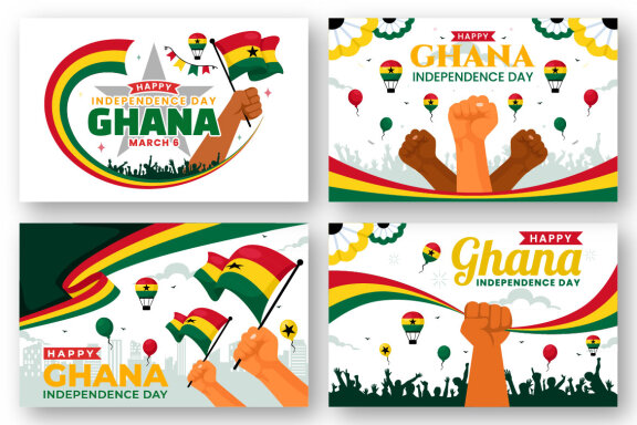 12 Ghana Independence Day Illustration