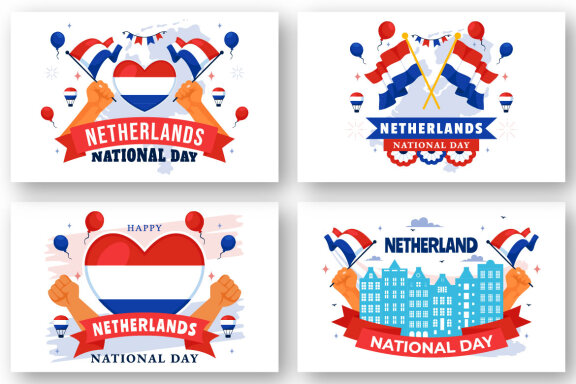 12 Netherlands National Day Illustration