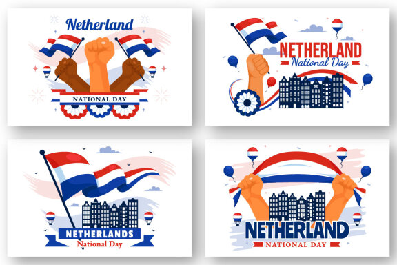 12 Netherlands National Day Illustration