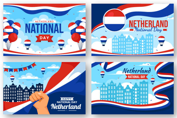 12 Netherlands National Day Illustration