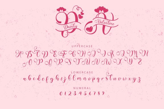 Dainty Valentine Monogram FREE Font
