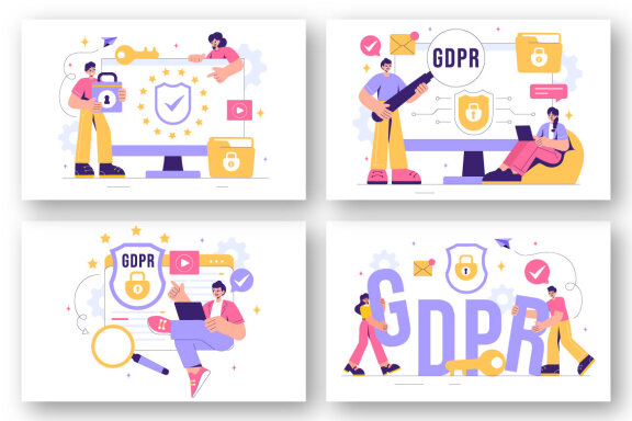 9 GDPR Data Protection FREE Illustrations