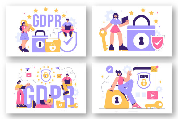 9 GDPR Data Protection FREE Illustrations