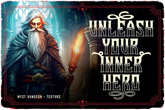 Myst Dungeon Vintage Label Font