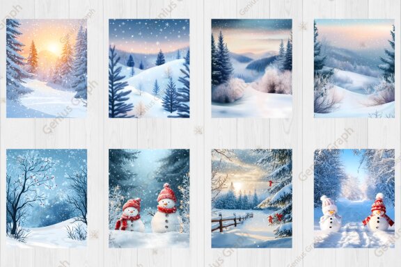 Beautiful Winter Background Bundle