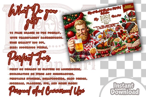 76 Clipart - Christmas Fast Food Collection Vol.06