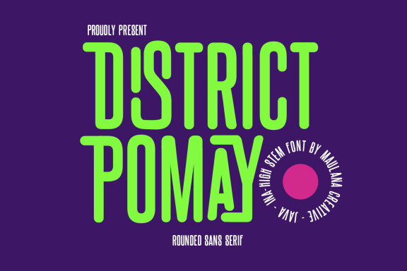 District Pomay Rounded Sans Serif Font